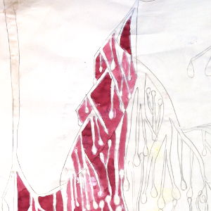 Aquarellzeichnung Tuschezeichnung auf Papier